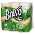 BRAVO Naturally Strong Premium Recycled Paper Towels 6-pack